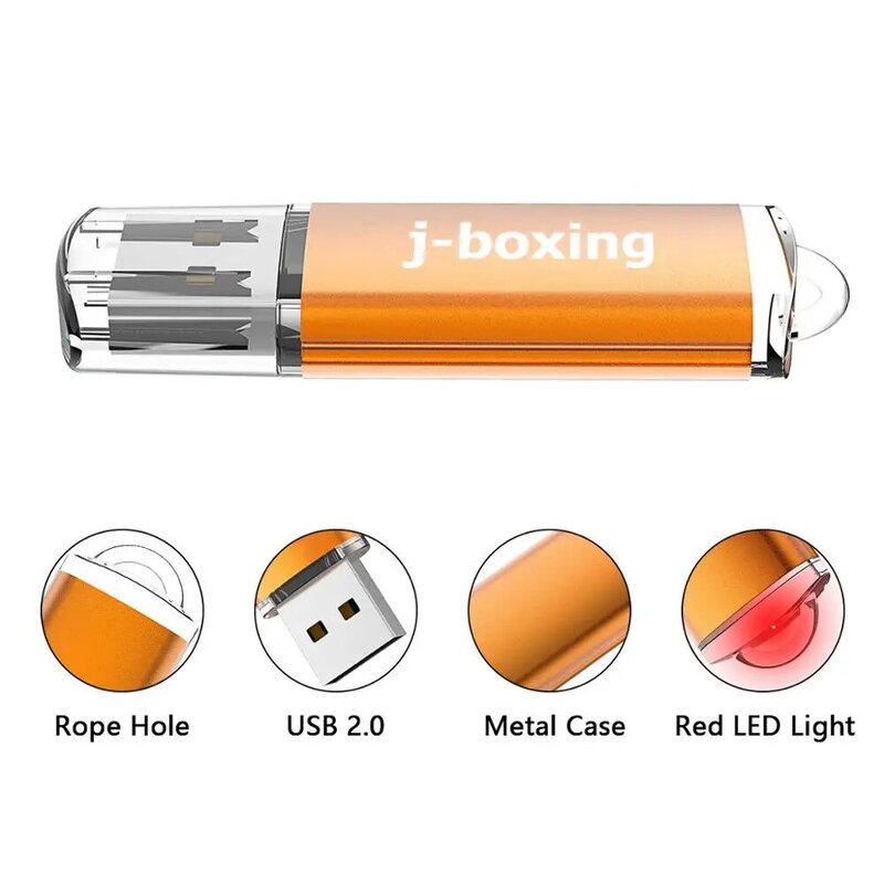 J-boxing USB 플래시 드라이브, USB 메모리 스틱 점프 드라이브, 128GB, 64GB, 32GB, 컴퓨터용 저장 플래시 드라이브, 8GB, 16GB