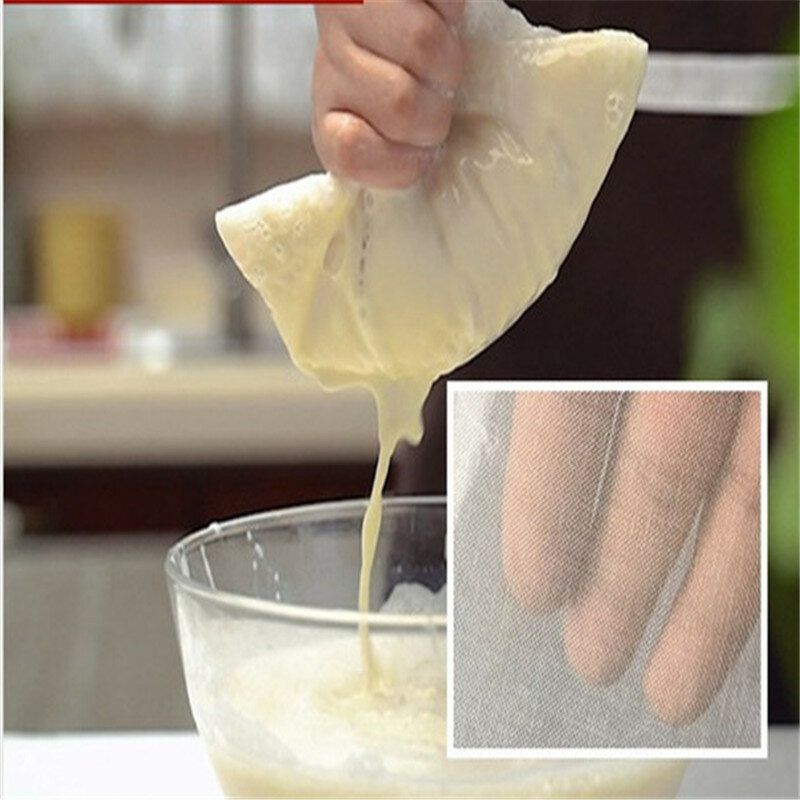 100 malha 200 malha branco náilon filtro saco de filtragem de suco de alimentos leite vinho filtro de café acessórios de cozinha pode ser usado repetidamente
