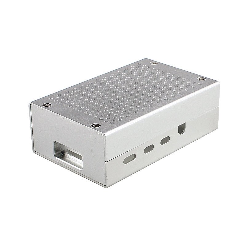 Aluminum Alloy Shell for Raspberry Pi 4 Protective Case with Cooling Fan Heatsinks Easy Install Excellent Cooling