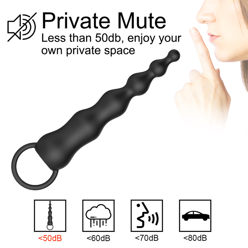 Sex Toys Butt Plug Stimulator Anale Kralen 10 Speed Anale Vibrator Voor Mannen Vrouwen Prostaat Massage Met Pull Ring