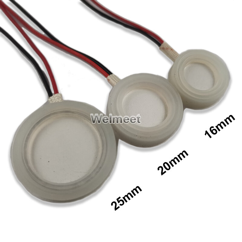 Φ16mm Ultrasonic Mist Maker Fogger Ceramics Discs Atomizing Film with Wire & Sealing Ring
