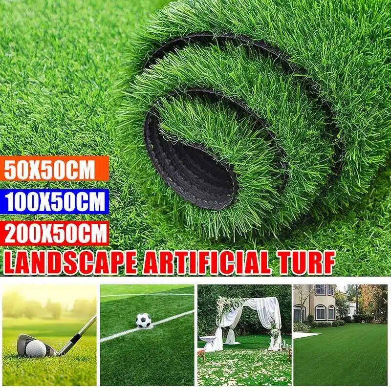 200X50cm/100X50cm/50X50cm Encryption Pet Area Landscape Soft Artificial Turf Lawn Fake Grass Indoor Outdoor Golf Green Turf