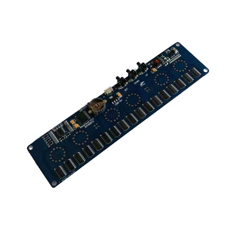 Zirrfa 5V kit electrónico DIY in14 nixie Tube reloj digital LED kit de placa de circuito PCBA, sin tubos