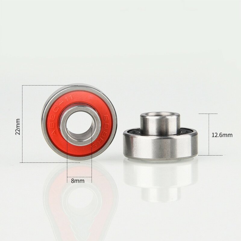 4/8pcs 608-2RS Skateboard Bearings Long Plate Integrated Bearing ABEC-11 High Speed Silent Speed Bearing Parts & Accessories