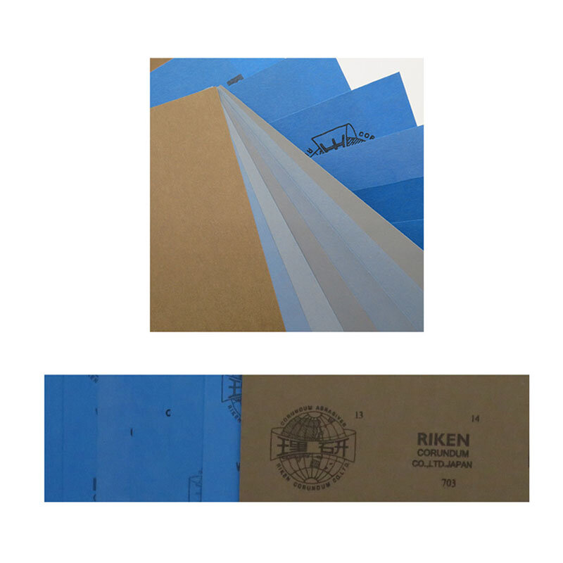 Riken-papel de lixa quadrado cp38 9 "x11", super fino, para molhado e seco, 1500, 2000, 2500, 3000, 4000, 5000, para modelo de plástico