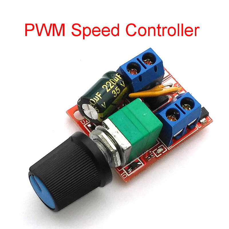 Interruptor De Controle De Velocidade Com LED Dimmer Mini Controlador De Velocidade PWM, 3V-35V, Motor DC 5A