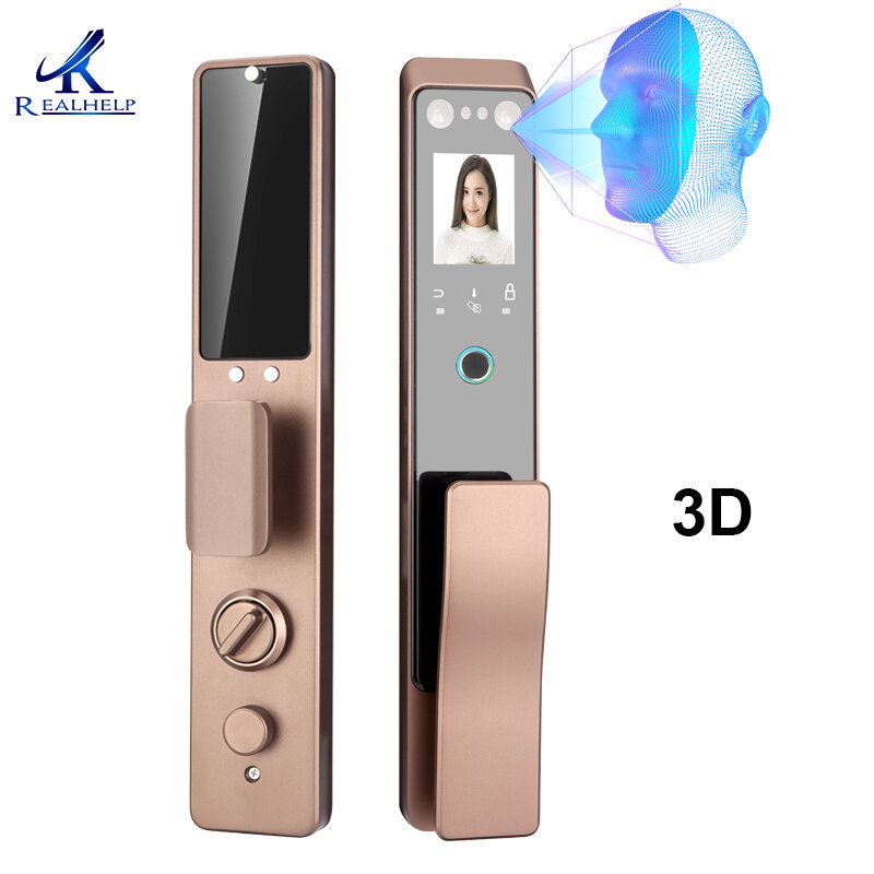 Cerradura de puerta inteligente para apartamento y uso doméstico, dispositivo de bloqueo facial con reconocimiento facial infrarrojo 3D, producto en oferta