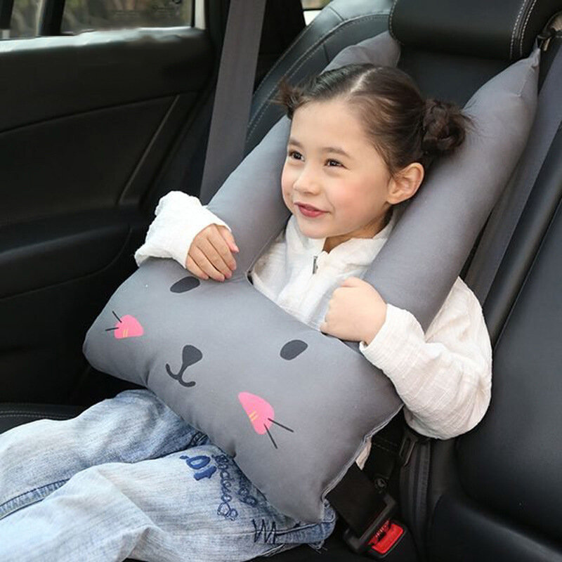 Cinto de segurança do carro dos desenhos animados para crianças, travesseiro macio, cinto de segurança do ombro, cinto seguro, criança