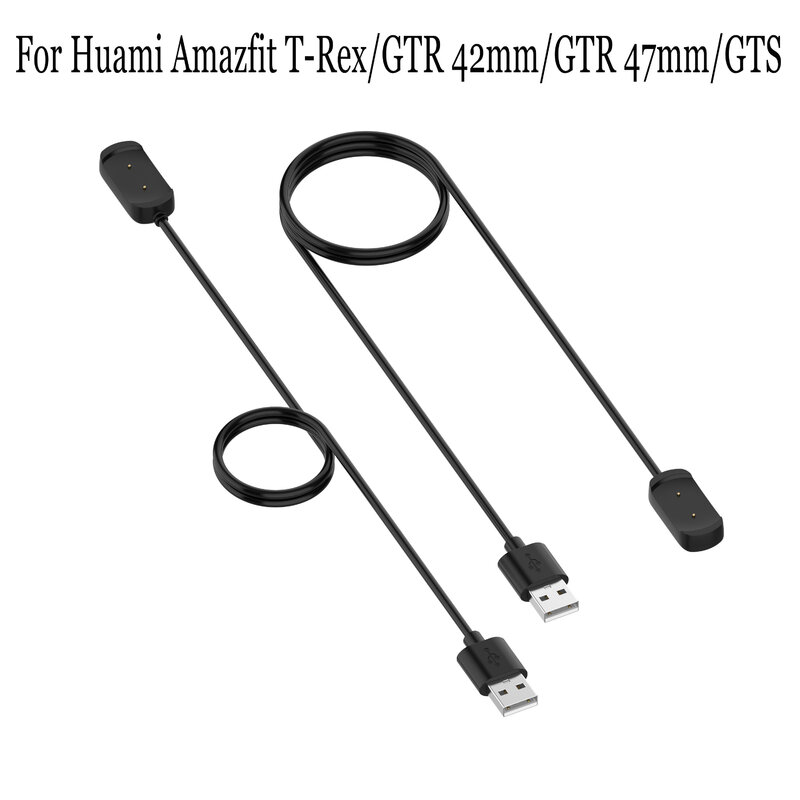 Cable magnético USB de 1M, cargador de datos de carga para Huami Amazfit t-rex/GTR 42mm/GTR 47mm/GTS, adaptador de base para reloj inteligente