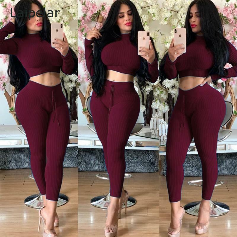 2020 Women's Fashion Thin Top Knit Sweater Two-Piece Micro Turtleneck Bare Navel Hanging Sexy Casual Top Set