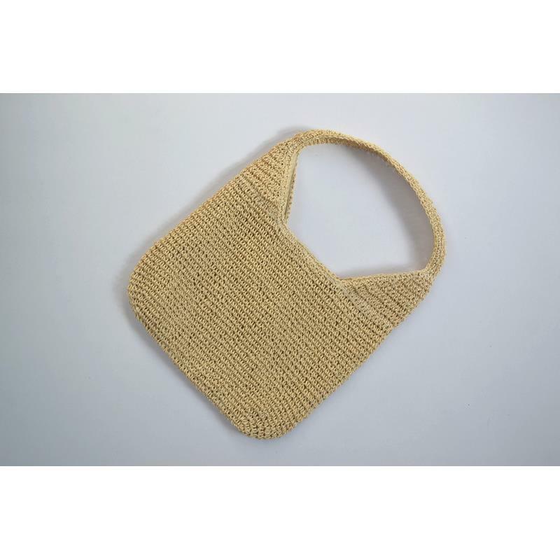 Bolsa de verão feminina simples de palha, 40x32cm, bolsa de ombro, crochê, bolsa de praia a6225