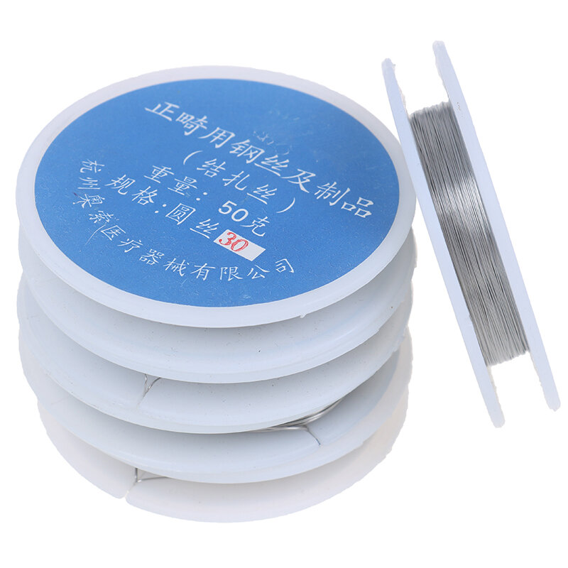 50g Dental Stainless Steel Wire 0.20mm, 0.25mm, 0.30mm, 0.40mm, 0.50mm  For Orthodontic Teeth Surgical Instruments