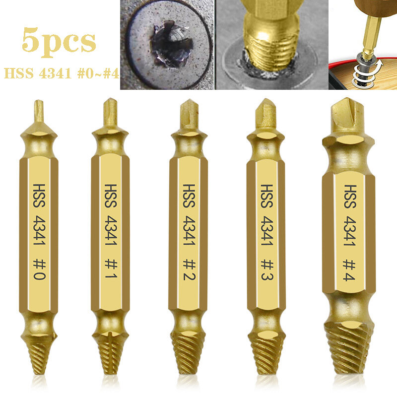 HSS 4341 Material Beschädigt Schraube Extractor Drill Bits Guide Set Gebrochen Speed Out Einfach aus Bolzen Gestüt Stripped Schraube Entferner werkzeug