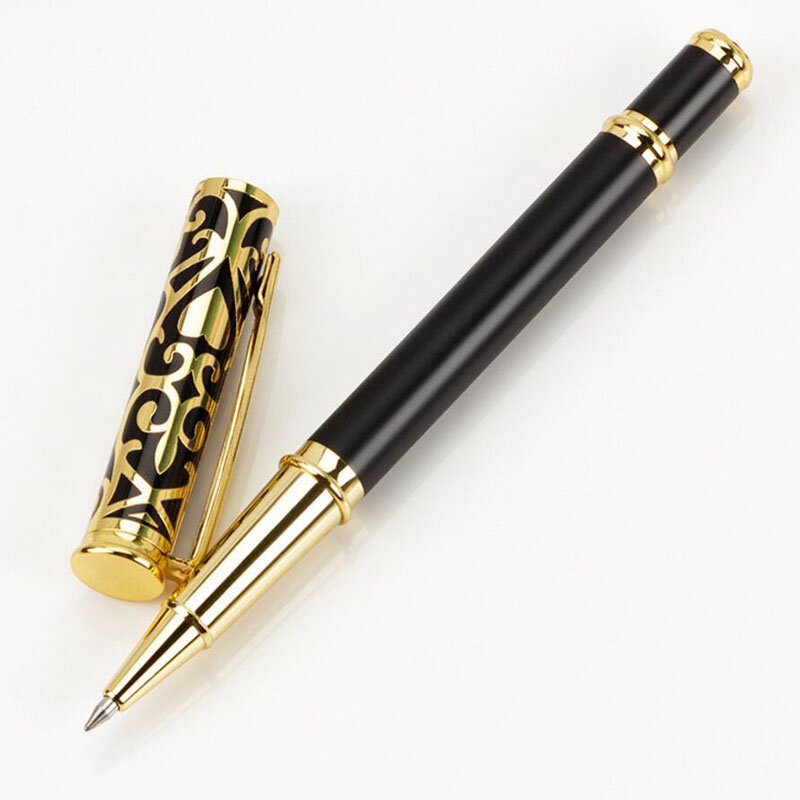 Fashion Design Full Metal Brand Brass Roller penna a sfera Business Men Gift Writing Pen acquista 2 invia regalo