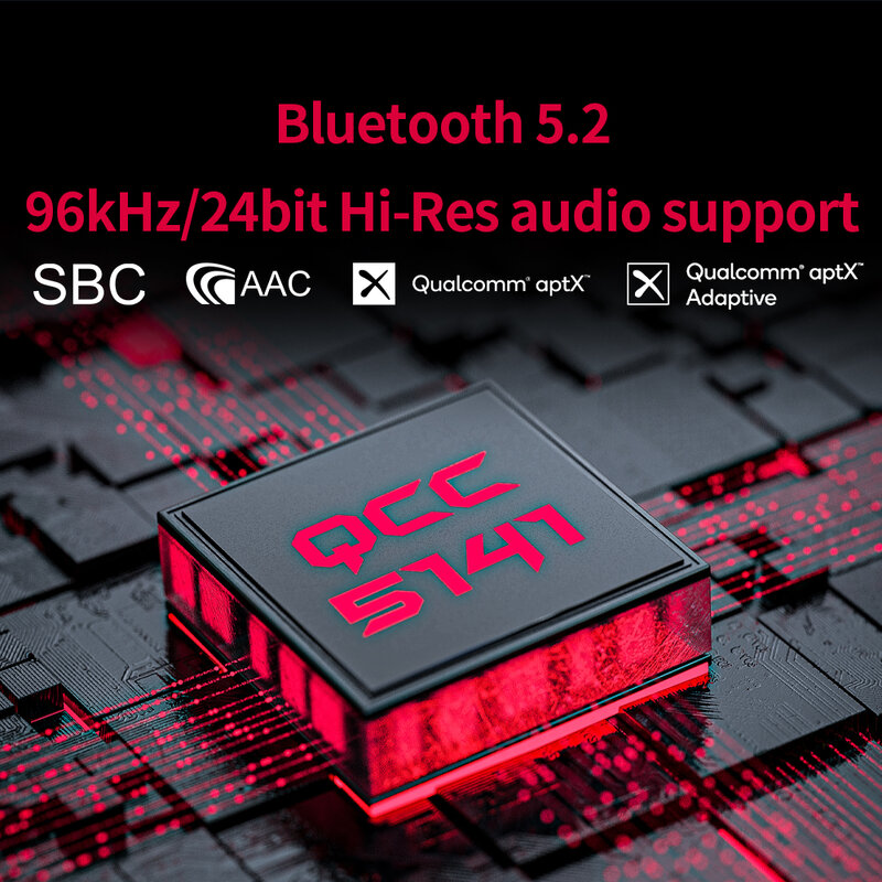 FiiO-Amplificateur Bluetooth 5.2 sans fil UTWS5 True, connecteur aptX MMCX/0.78mm, 30 heures d'étui de chargement sans fil