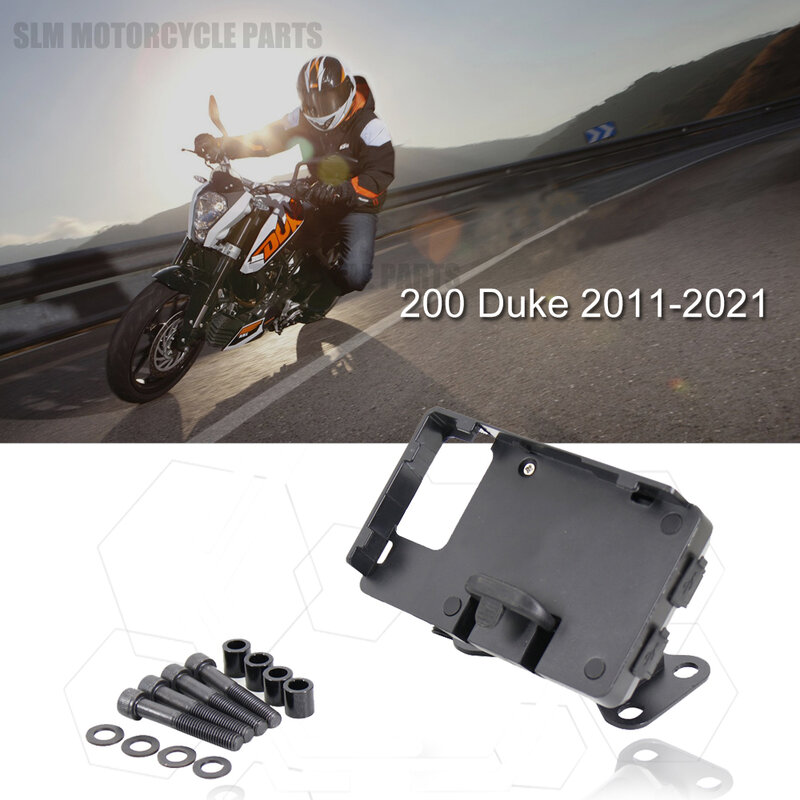 Untuk 200 Duke 2011-2021 Baru Aksesoris Motor Hitam Ponsel Pemegang GPS Berdiri Braket 2020 2019 2018 2012 2013
