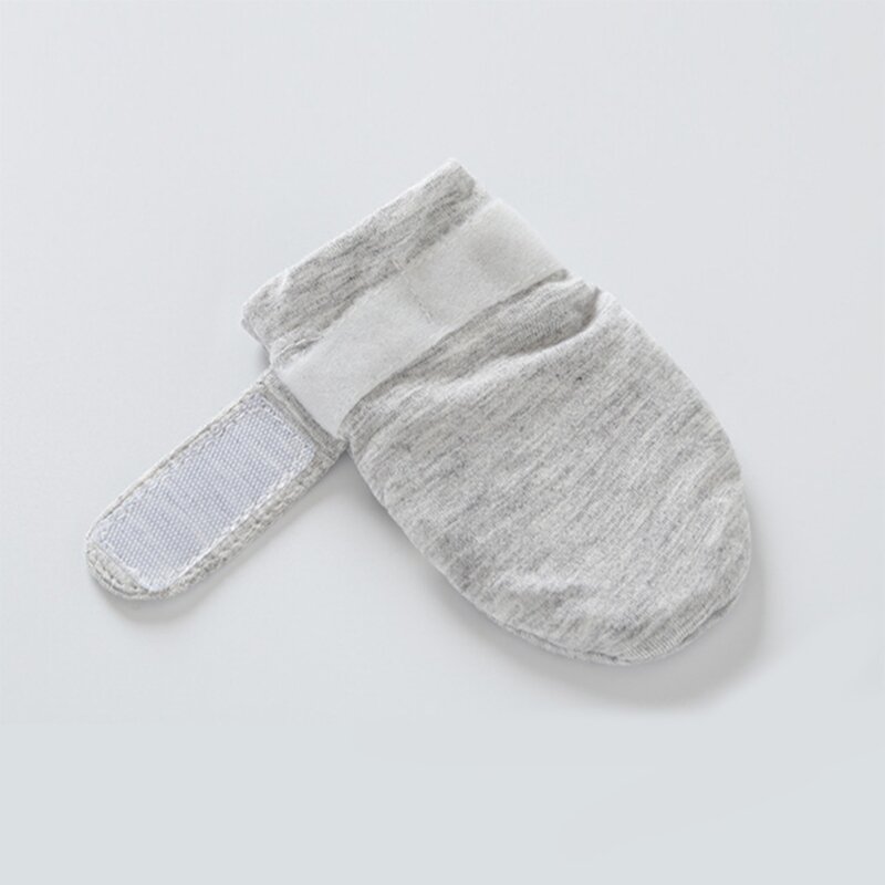 1 paio di guanti antigraffio per bambini morbidi regolabili in fibra di bambù guanti per neonati protezione per il viso guanti per paramani per 0-2M