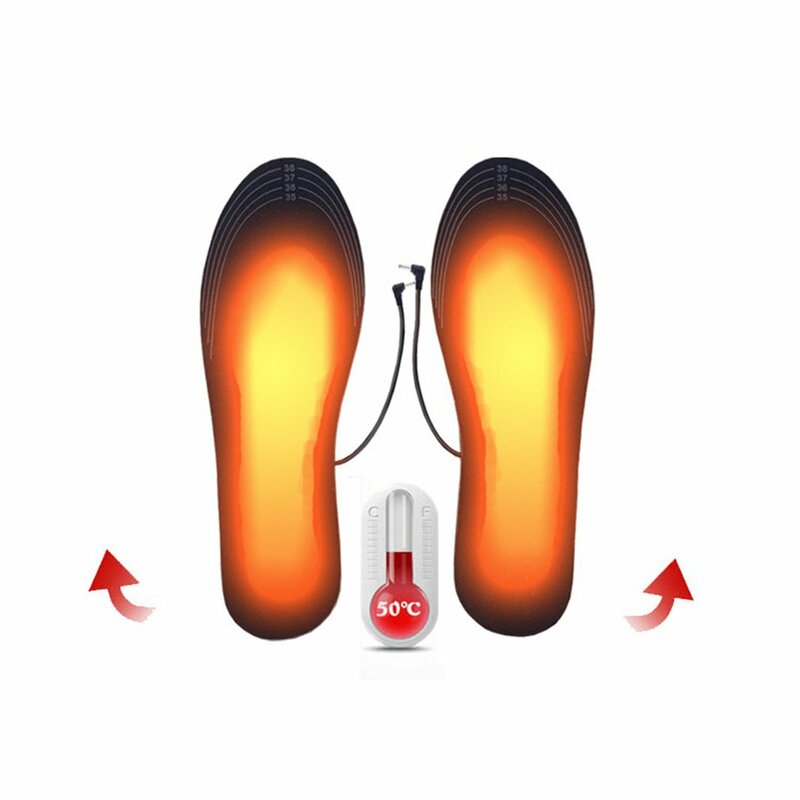 Electric Heating Inhole Outdoor USB Infrared Heating Insole Winter  Electric Heating Insole Fishing Hiking Warm Thermal Insoles