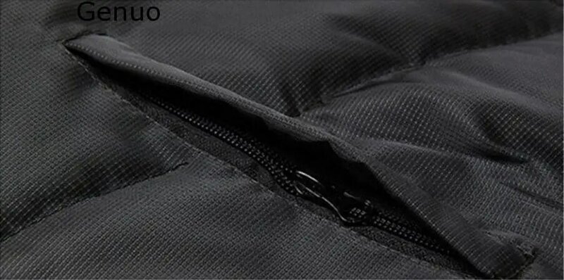 Genuo New Mens giacca a vento Business cotone felpe con cappuccio inverno marca uomo 2020 giacca Casual Slim cotone con cappuccio parka grande formato M-4XL