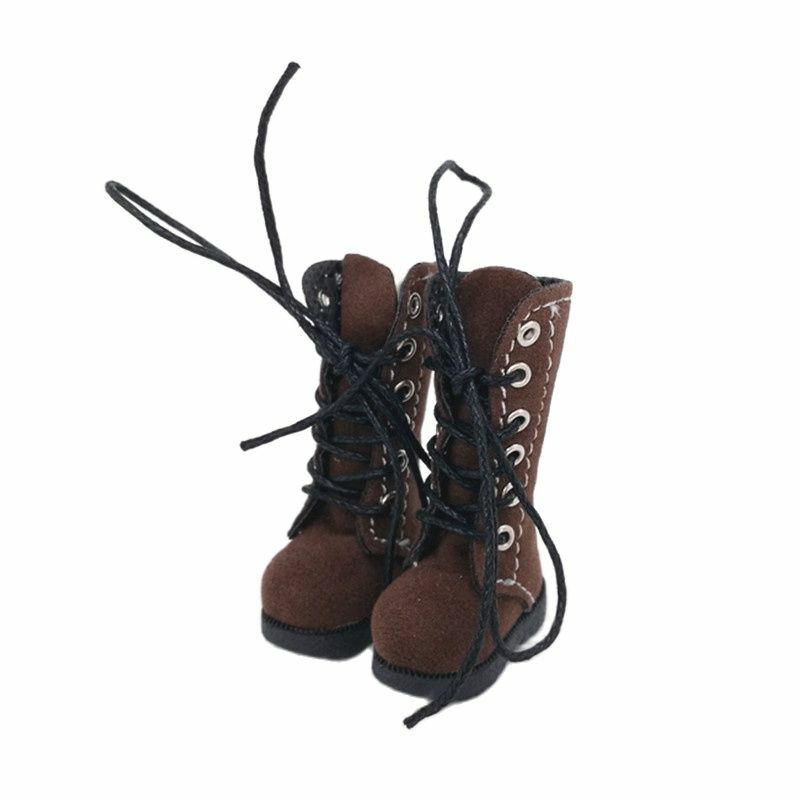 Tilda 3.2cm Doll Boots for Blythe Doll Toy,1/6 Mini Leather Dolls Shoes for Blyth Azone BJD,Casual Puppet Shoes Accessories