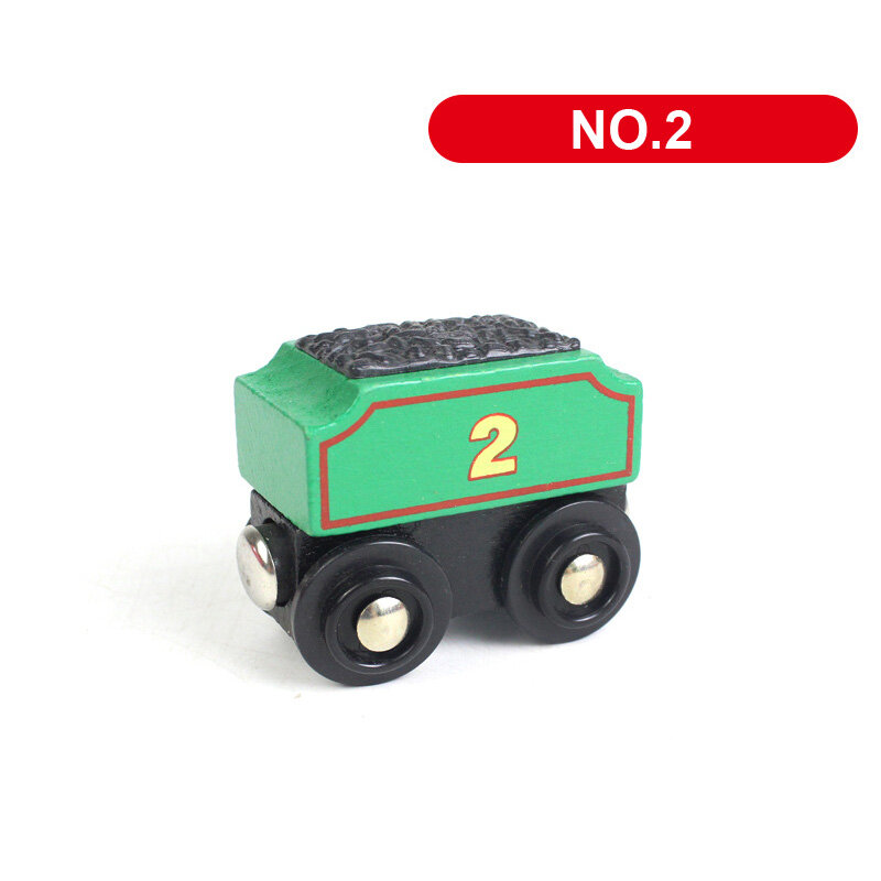 Tren magnético de madera para niños, juguete de madera, helicóptero, coche, camión, accesorios de pista de tren, apto con pistas de marca