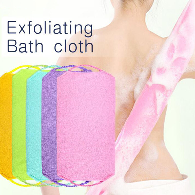 New Bath Towel Pull Back Strap Wash Scrubbers Exfoliating Scrub Sponges Bath Brushes Sponges  Brush Body Sponge Bathroom Product