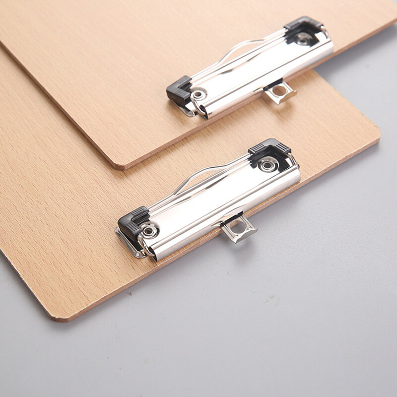 مشبك لوح خشبي مقاس A4 ، أدوات مكتبية مدرسية مع فتحة معلقة