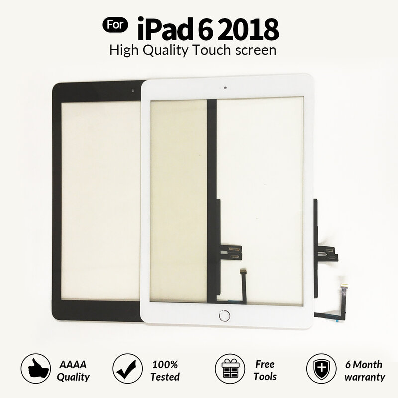 Pantalla táctil para iPad 6 9,7, versión 2018, 6ª generación, A1893, A1954, Panel digitalizador de cristal, pantalla exterior LCD, Sensor de repuesto