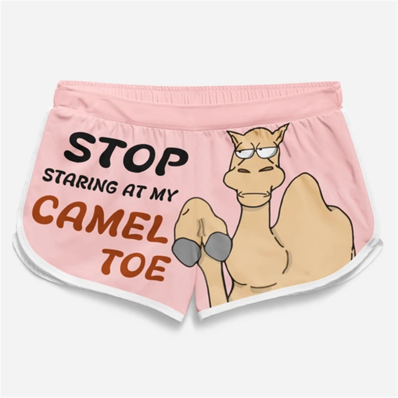 PLstar Cosmos pantalones cortos informales de verano para mujer, pantalón de playa con estampado 3D de unicornio, necesito un cóctel enorme