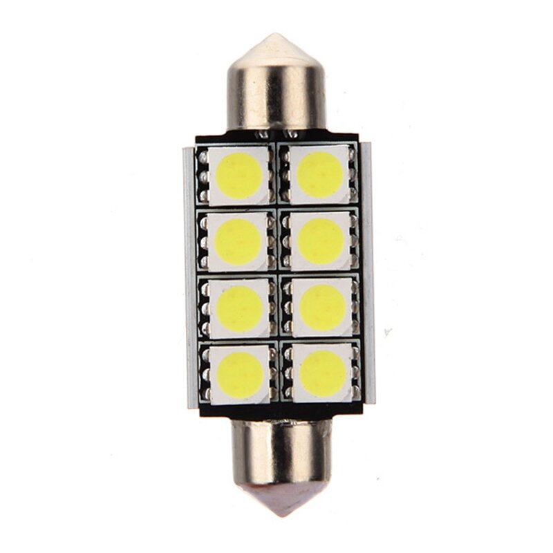 1pcs 42mm 8 SMD 5050 LED 오류 무료 라이센스 플레이트 순수한 흰색 조명 독서 램프 전구 꽃 돔 램프 지원 Dropshipping