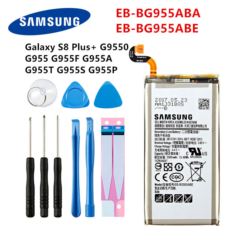 SAMSUNG-EB-BG955ABA original de EB-BG955ABE, batería de 3500mAh para Samsung Galaxy S8 Plus + G9550 G955 G955F/A G955T G955S G955P + herramientas