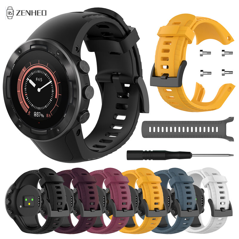 Silicone Watchband Strap For Suunto 5 Smart Watch Band