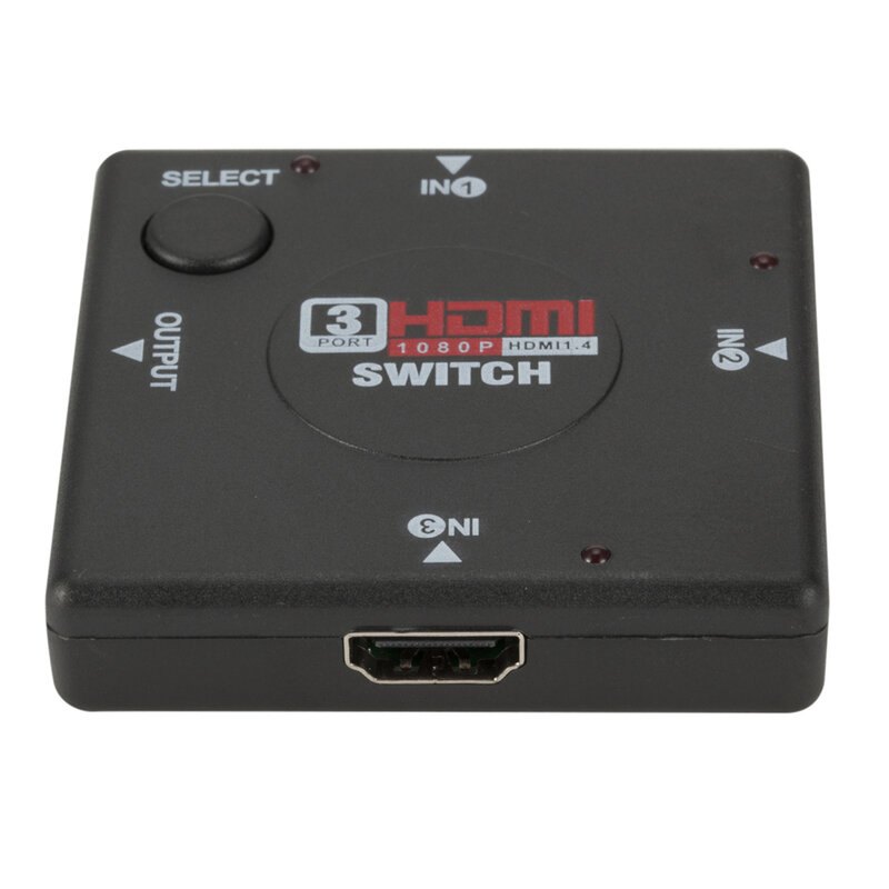 Przełącznik HDMI 3 wejście 1 wyjście Mini 3 portowy żeński do żeńskiego przełącznik HDMI er rozdzielacz sygnału wyboru dla 1080P HDTV przełącznik wideo