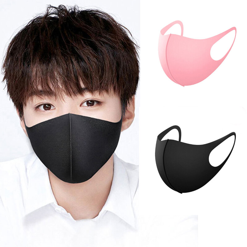 Kpop Cotton Black Mask mouth face Mask Anti PM2.5 dust Mouth Mask With Pink Gray White korean Mask Fabric Face Mask