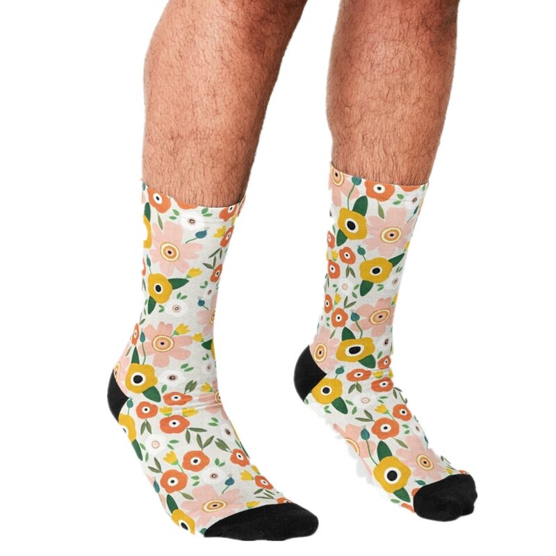 Calcetines con estampado de leopardo y guepardo para hombre, medias con estampado harajuku, hip hop, informales, para monopatín, novedad, 2021