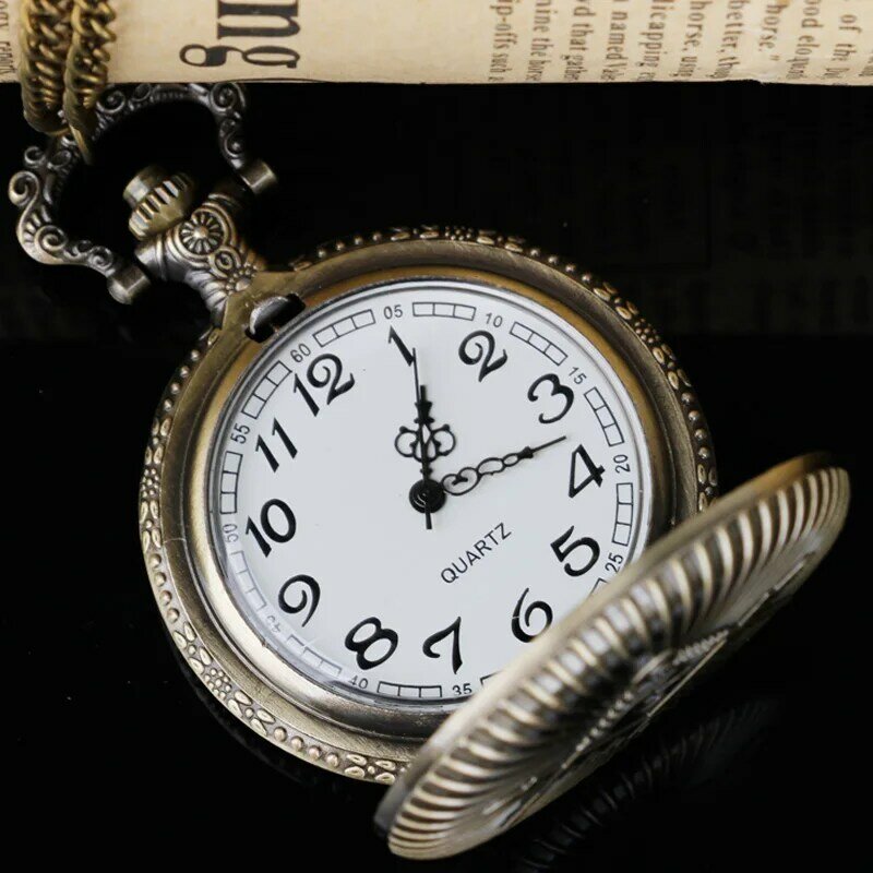 Jam saku kuarsa Freemason G Dial liontin kalung persegi krom hadiah terbaik reloj de bolsillo