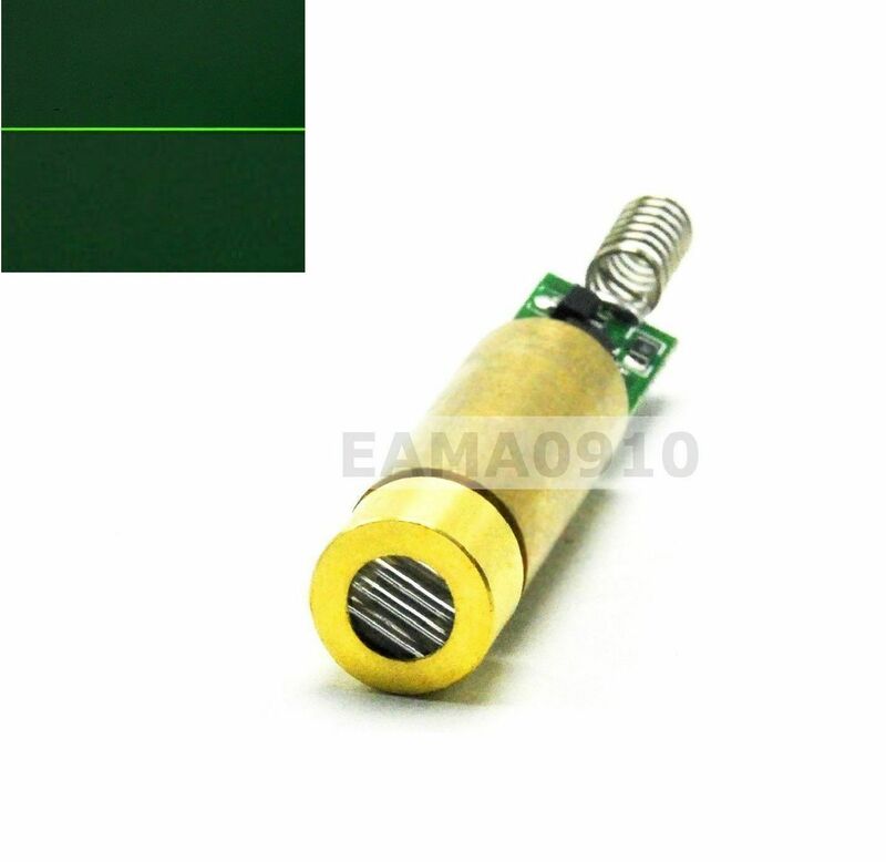 녹색 레이저 라인 다이오드 모듈, 황동 호스트, 드라이버 레티클 포함, 532nm, 30mW, 3V, 12mm
