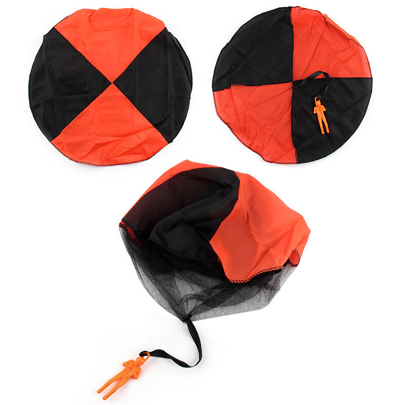 Juguete de paracaídas eyector de plástico para niños, 1 piezas, soldado al aire libre, lanzamiento a mano, regalo, novedad, juego deportivo
