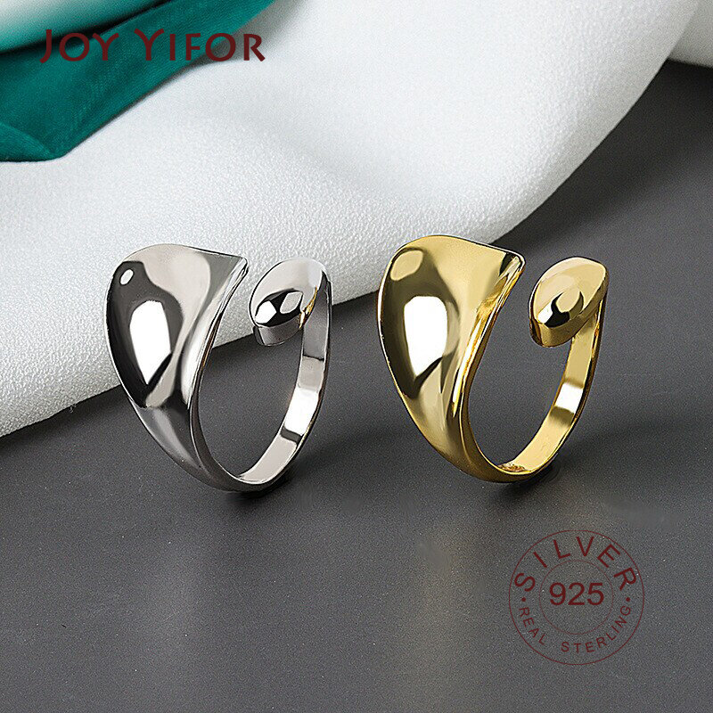 Echt 925 Sterling Zilveren Ringen Voor Vrouwen Vintage Gold Kleur Bump Engagement Ringen Zilver 925 Sieraden Anillos Mujer