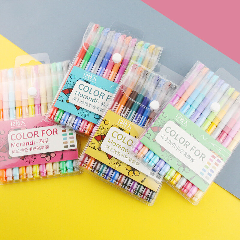 Morandi zestaw długopisów żelowych Flash Gel pióro do szkoły biuro dorosłych kolorowanka pamiętnik malarstwo Graffiti Marker do malowania długopis promocyjny