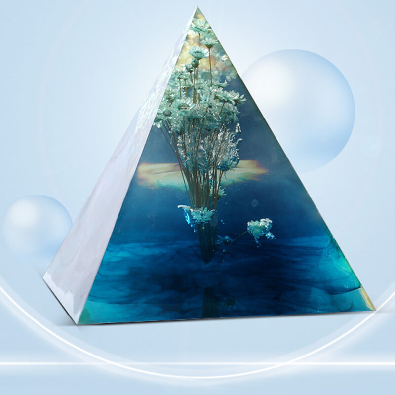 Baru 202115CM Super Besar Piramida Silikon Resin Cetakan Kerajinan Perhiasan Kristal dengan Alat Pembuat Plastik