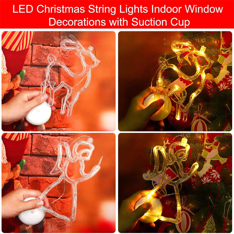 Luces LED navideñas con pilas para interiores, cortinas de hadas para fiesta de cumpleaños, decoraciones navideñas