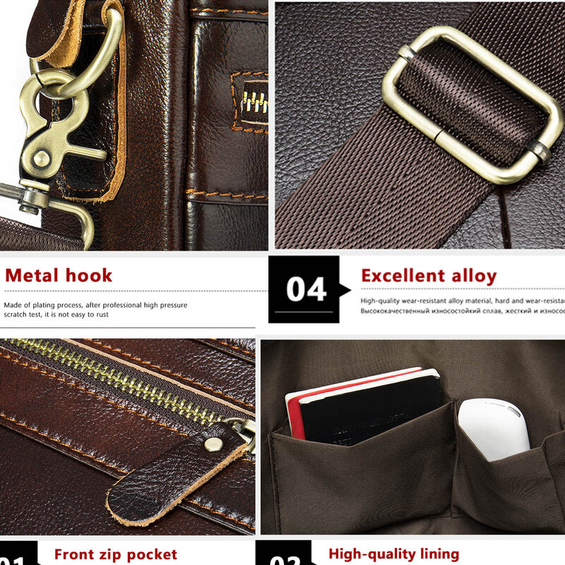 Weststal-本革のメンズブリーフケース,オフィスやノートブック用の本革バッグ