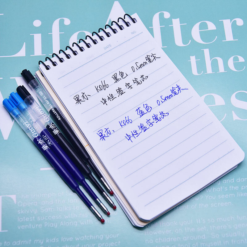 Guoyi k066 caneta recarregável de gel, caneta esferográfica 10 tamanhos 424 g2, caneta para aprendizagem e escritório, acessórios para escola, presentes e escrita