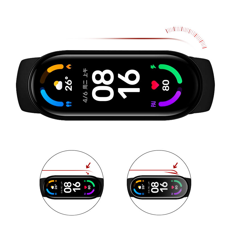 3D Glass for Xiaomi mi band 7 6 5 4 Soft Screen Protector Protective on Xiami Miband6 Miband7 Cover For Xiomi mi band 3 Film