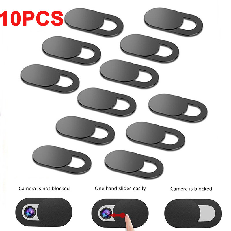 1-10個ウェブカメラカバーシャッターマグネットスライダープラスチックユニバーサルantispyカメラカバーipad用pc macbookプライバシーステッカー