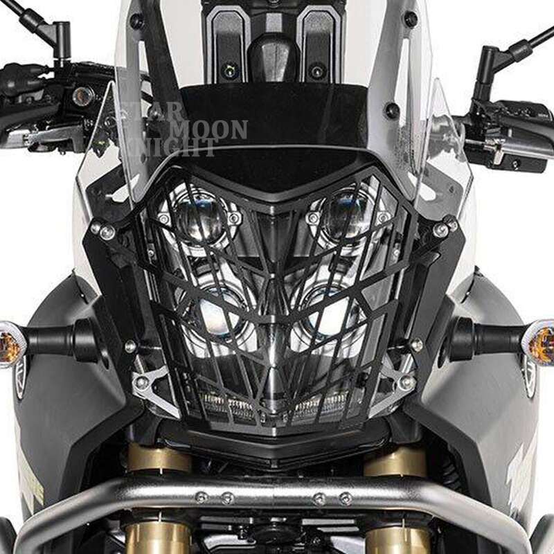 Tenere 700 protetor de farol de motocicleta, capa de proteção para farol de moto com protetor de luz para yamaha tenere 700 tenere700