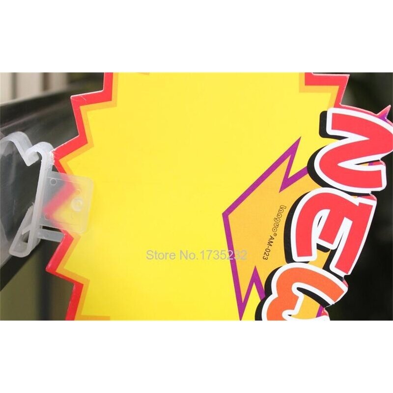 Display del cartellino del prezzo promozionale porta etichette pubblicitarie Clip Data Strip Shelf Talker Shelf quantità Sign Pop Card Grip