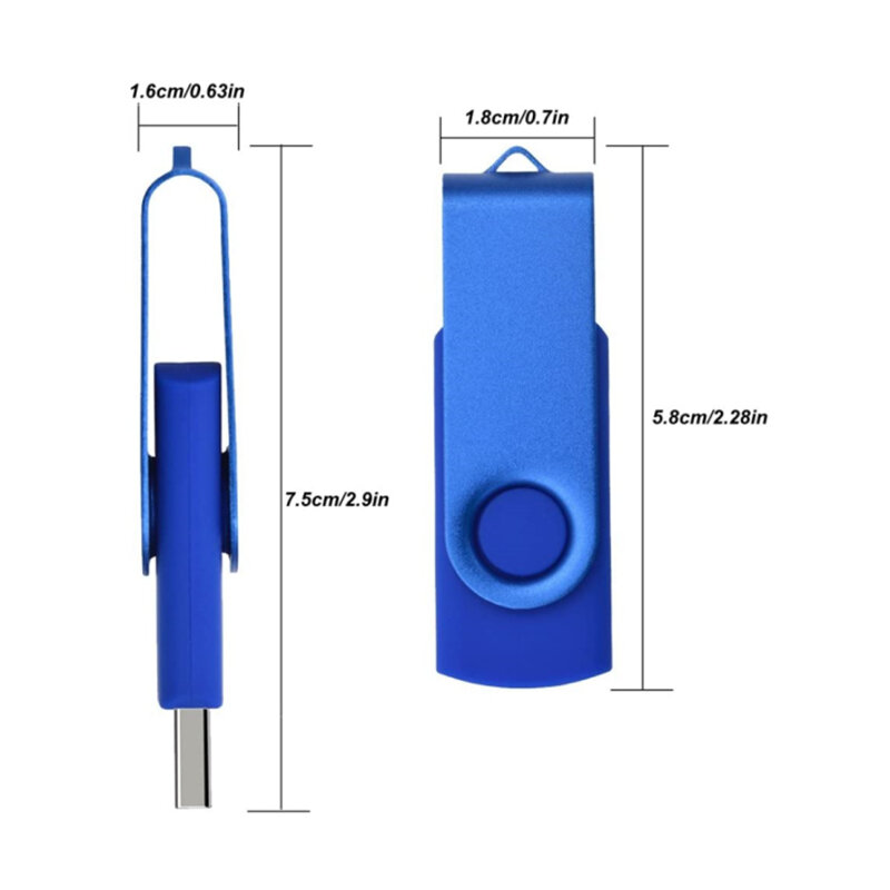 Unidad Flash USB 2,0 con logotipo personalizado, pendrive de alta velocidad de 1GB, 2GB, 16GB, 32GB, 64GB, con llave OTG, 10 unidades