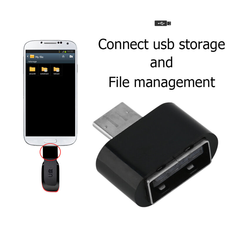 Mini Micro USB Male Ke USB 2.0 Female Adapter OTG Converter untuk Ponsel Android Tablet PC Connect Ke U Flash Mouse Keyboard